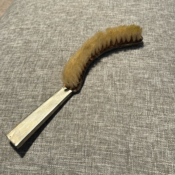 VINTAGE ART NOUVEAU STYLE SILVERPLATED CURVED SOFT BRISTOL - BABY HAIR B… - Picture 1 of 6